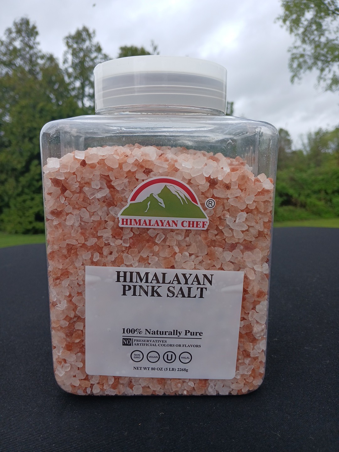 New Himalayan Chef 100% Pure Gourmet Course Himalayan Pink Salt 5 Lbs Pound Tub
