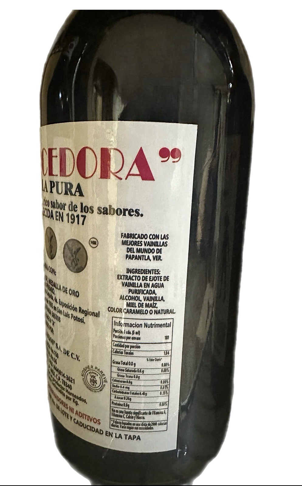3 X La Vencedora Mexican Vanilla Glass Bottle 31oz Each From Mexico
