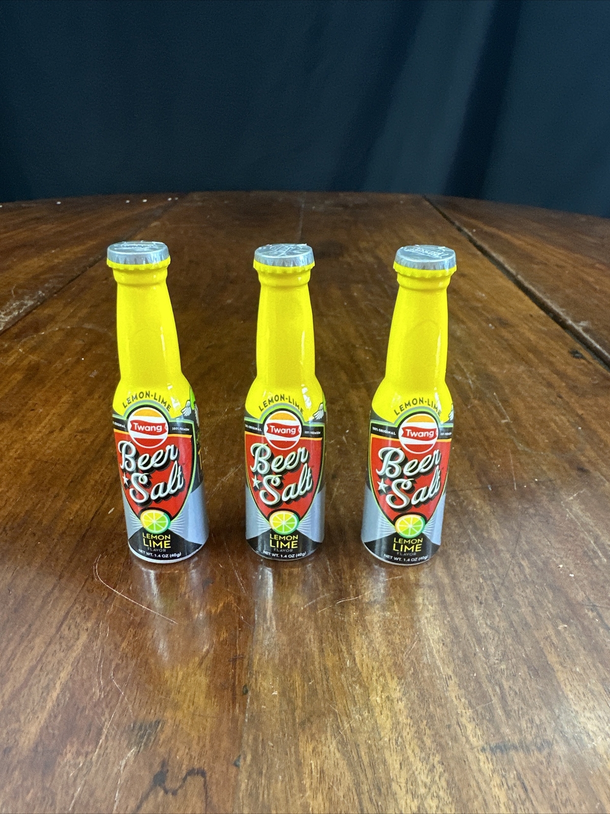Twang Beer Salt Lemon Flavor Lot Of 3 1.4 Oz Bottle Since 1986