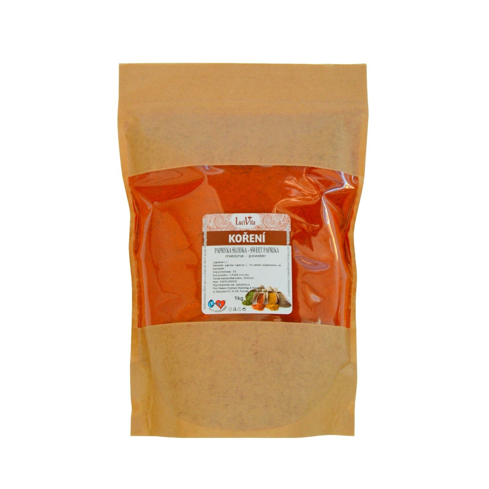 SWEET RED PAPRIKA – [Capsicum L.] – powder – 1000g (1kg)