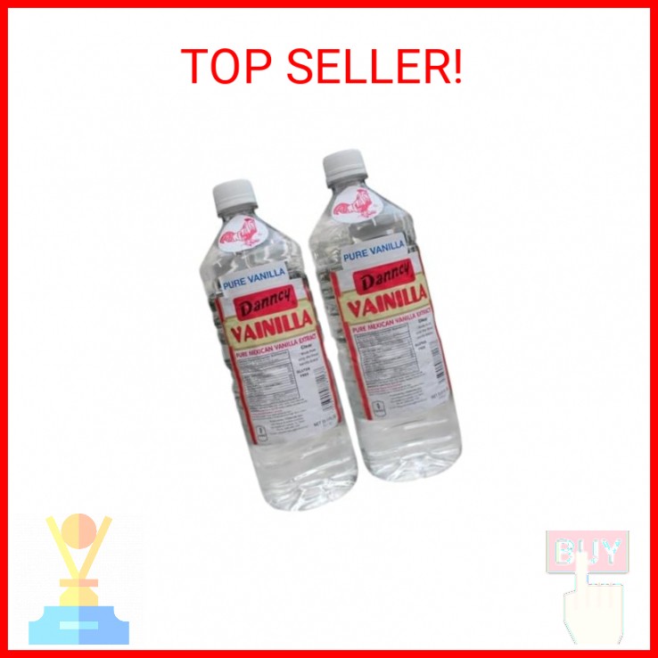 2 X Danncy Clear Pure Mexican Vanilla Extract From Mexico 33oz Each 2 Plastic Bo