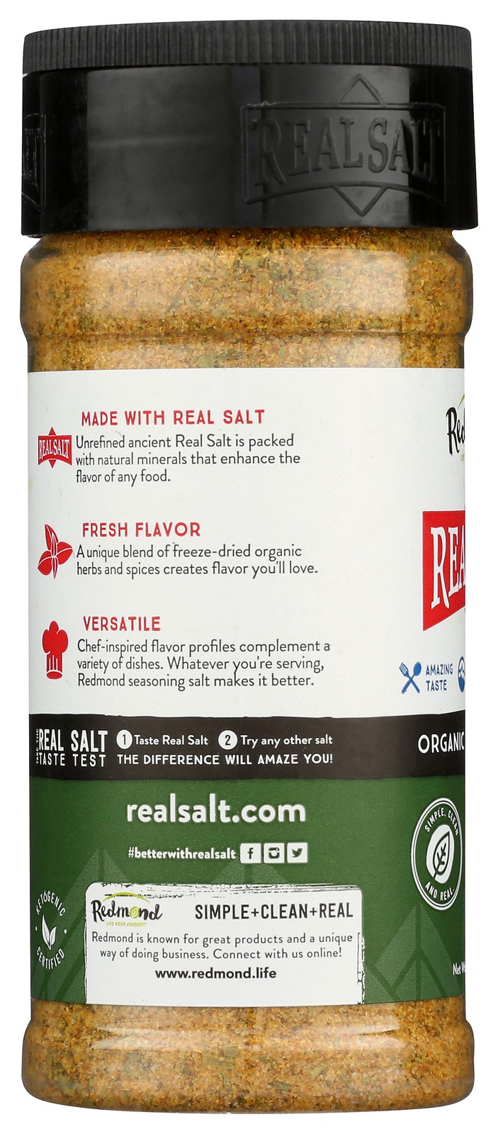 Real Salt Redmond Organic Season 8.25 Oz 1 Pack