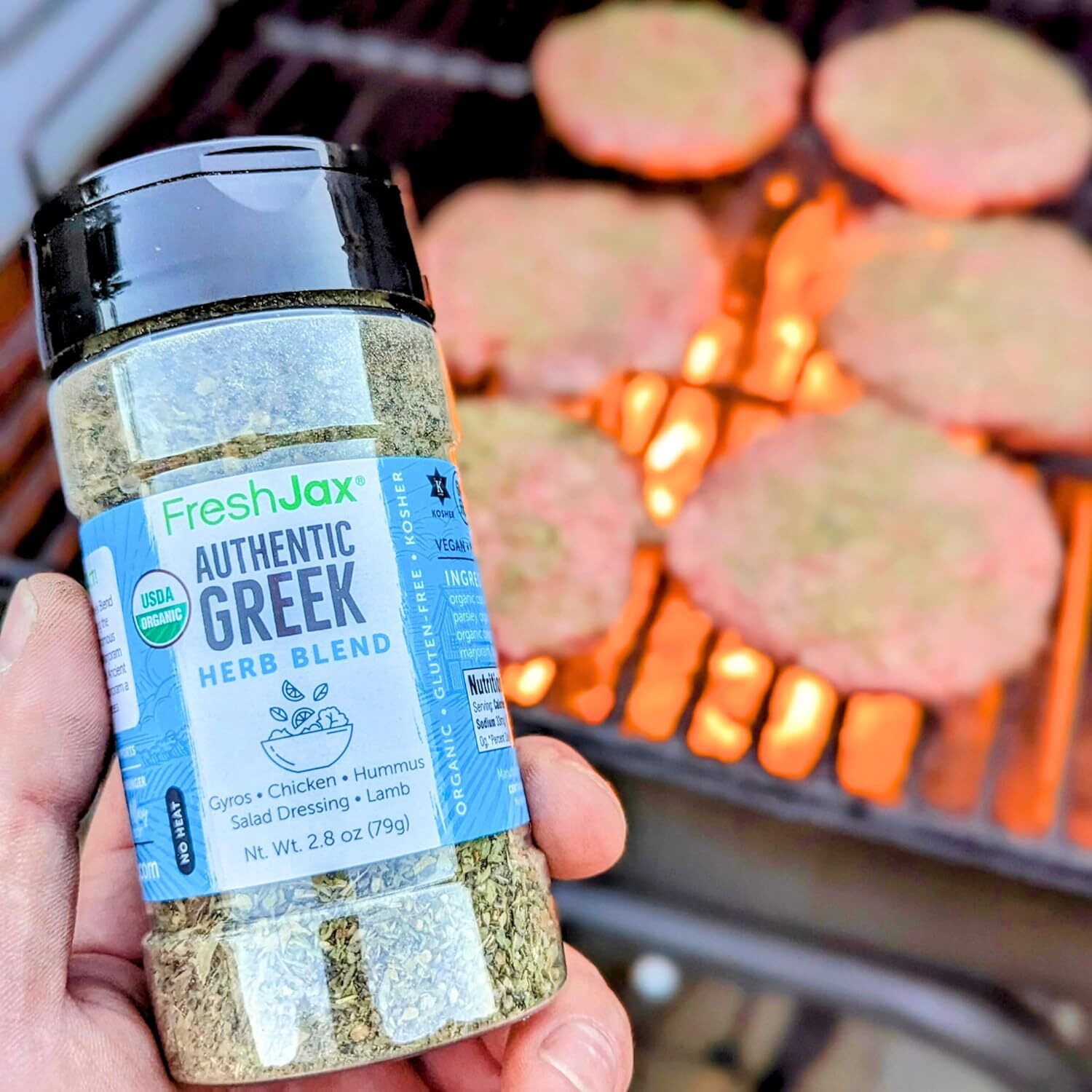 FreshJax Organic Greek Seasoning (2.8 oz) – Mediterranean Spice Blend