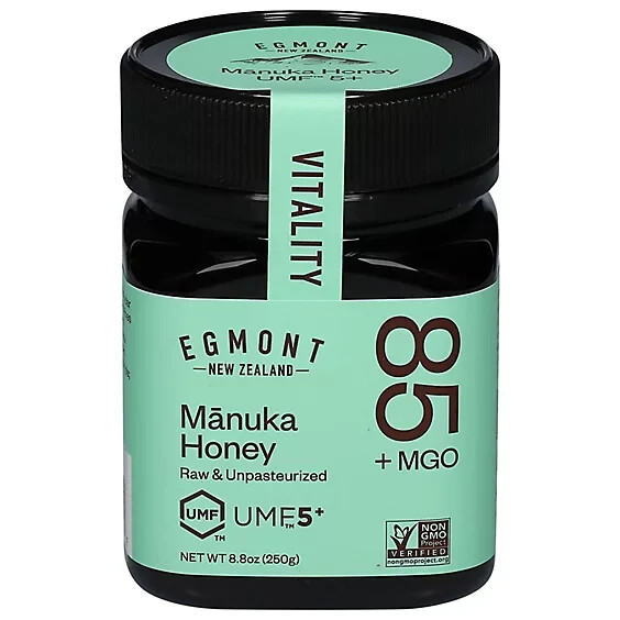 EGMONT Raw & Unpasteurized New Zealand Manuka Honey UMF 5+ MGO 85+ 8.8oz (250g)