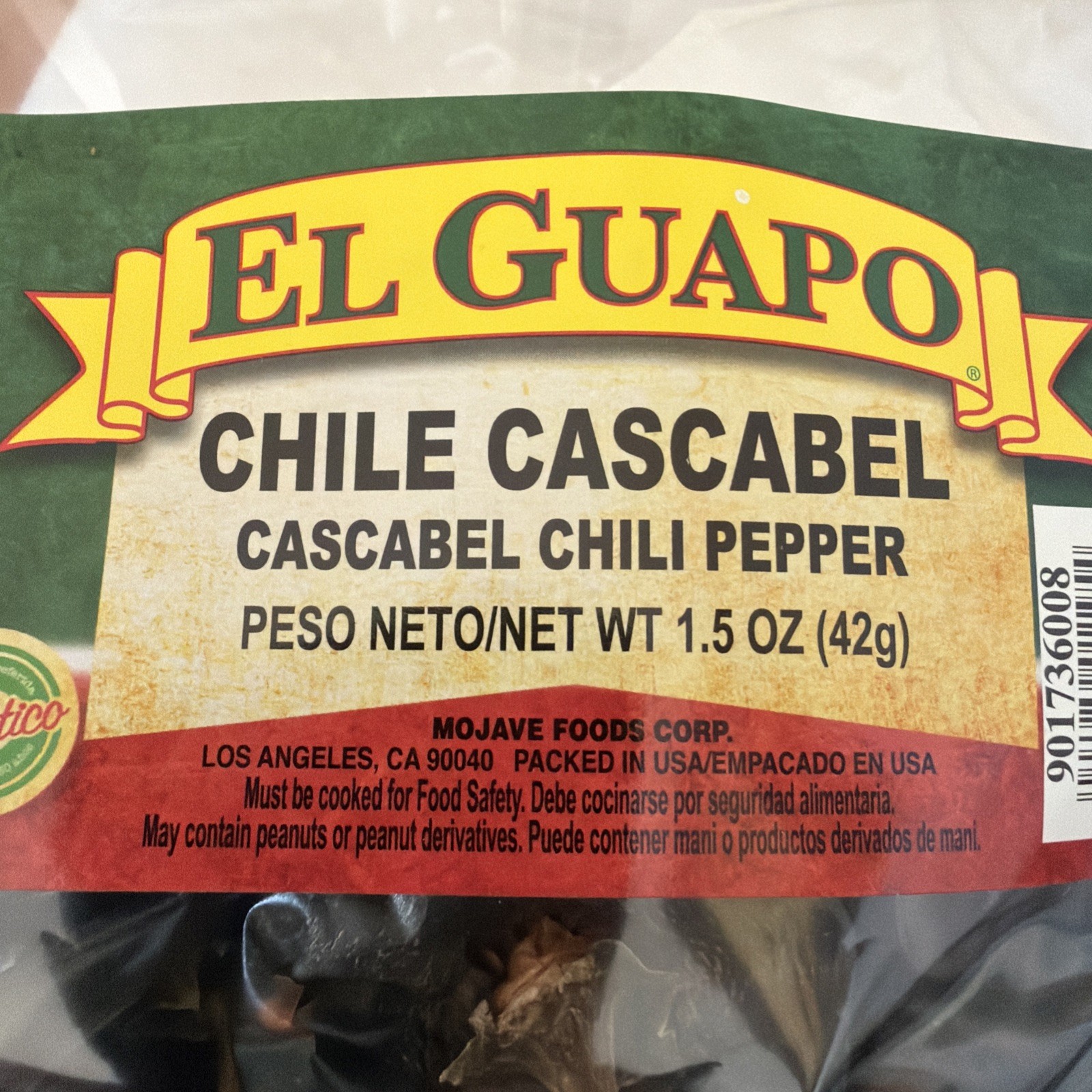 Chile Cascabel Chili Pepper Bag Whole 1.5 Oz By El Guapo