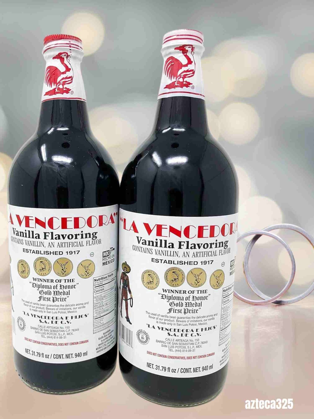 2 Bottles La Vencedora Mexican Vanilla 31.78 Fl Oz Each Bottle