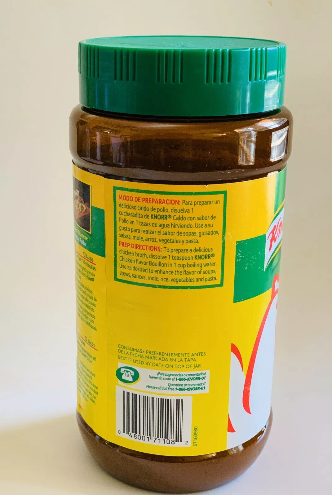 Knorr Caldo Con Sabor DE Pollo Chicken Flavor Bouillon Net WT. 40.5 Oz (2 Pack)