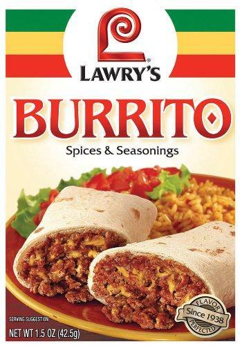 Lawry’s Burrito Seasoning Mix, 1.5 oz (Pack of 24)