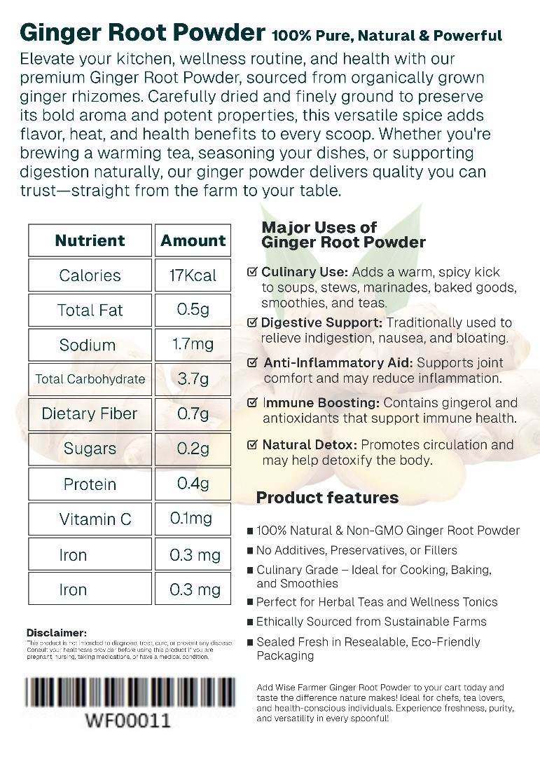 Nigerian Ginger Powder – Premium Organic Ginger Root Powder | – 2 oz to 5lbs
