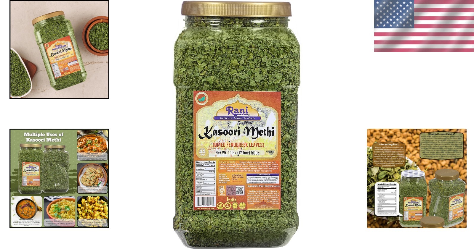 17.5oz Dried Fenugreek Leaves | Non-GMO & Preservative-Free for Healthy Cooking