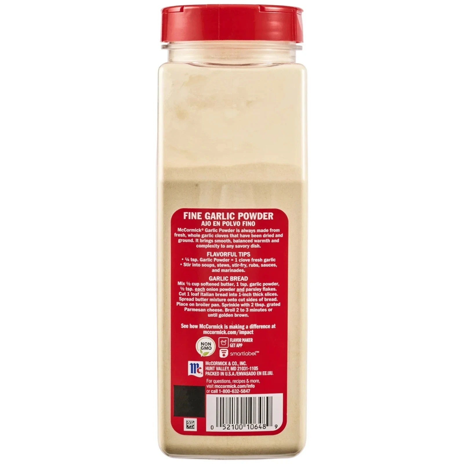 McCormick Kosher Fine Garlic Powder, 21 oz Bottle NEW
