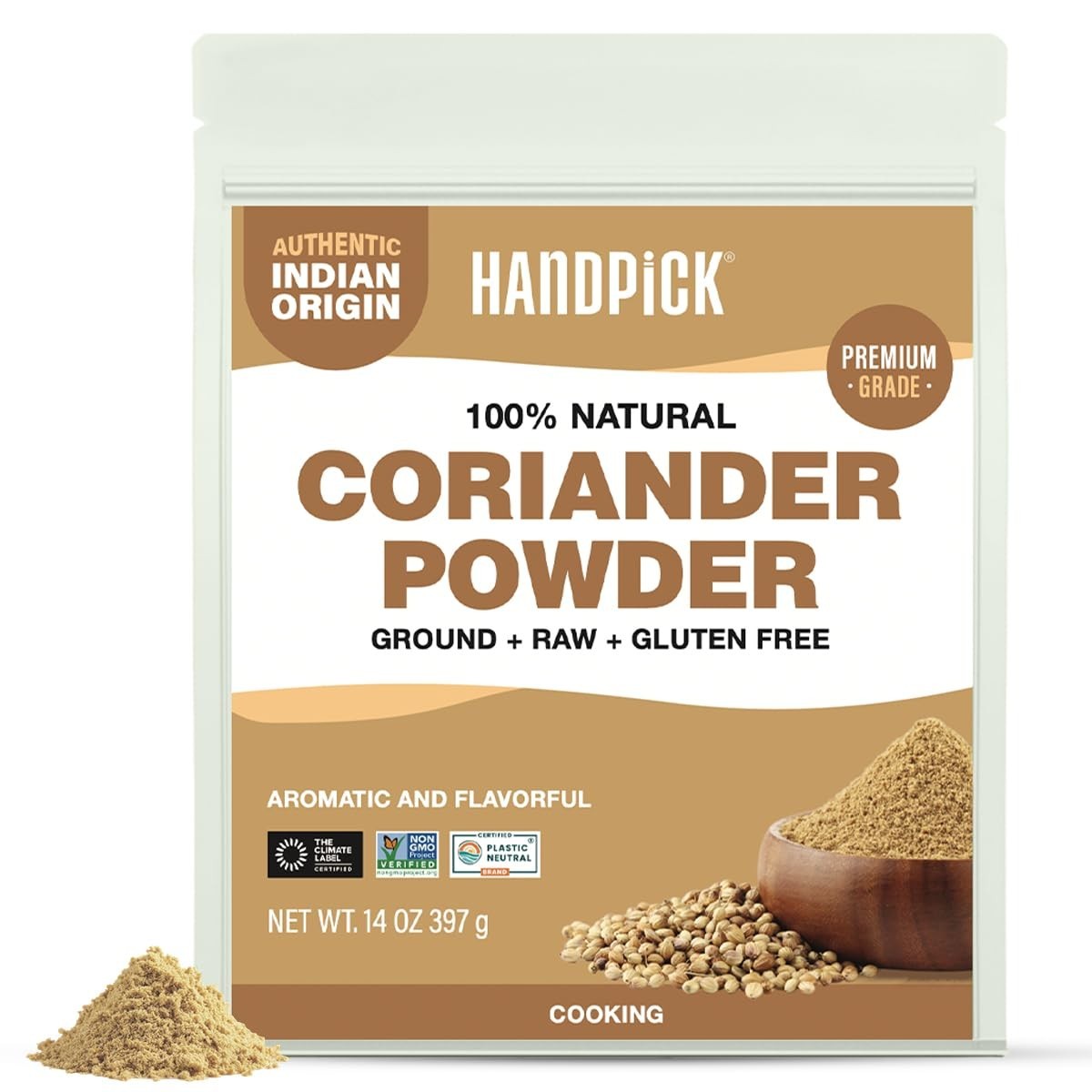 100% Natural Ground Coriander Powder 14oz | Non-GMO, Gluten-Free, Premium Qualit