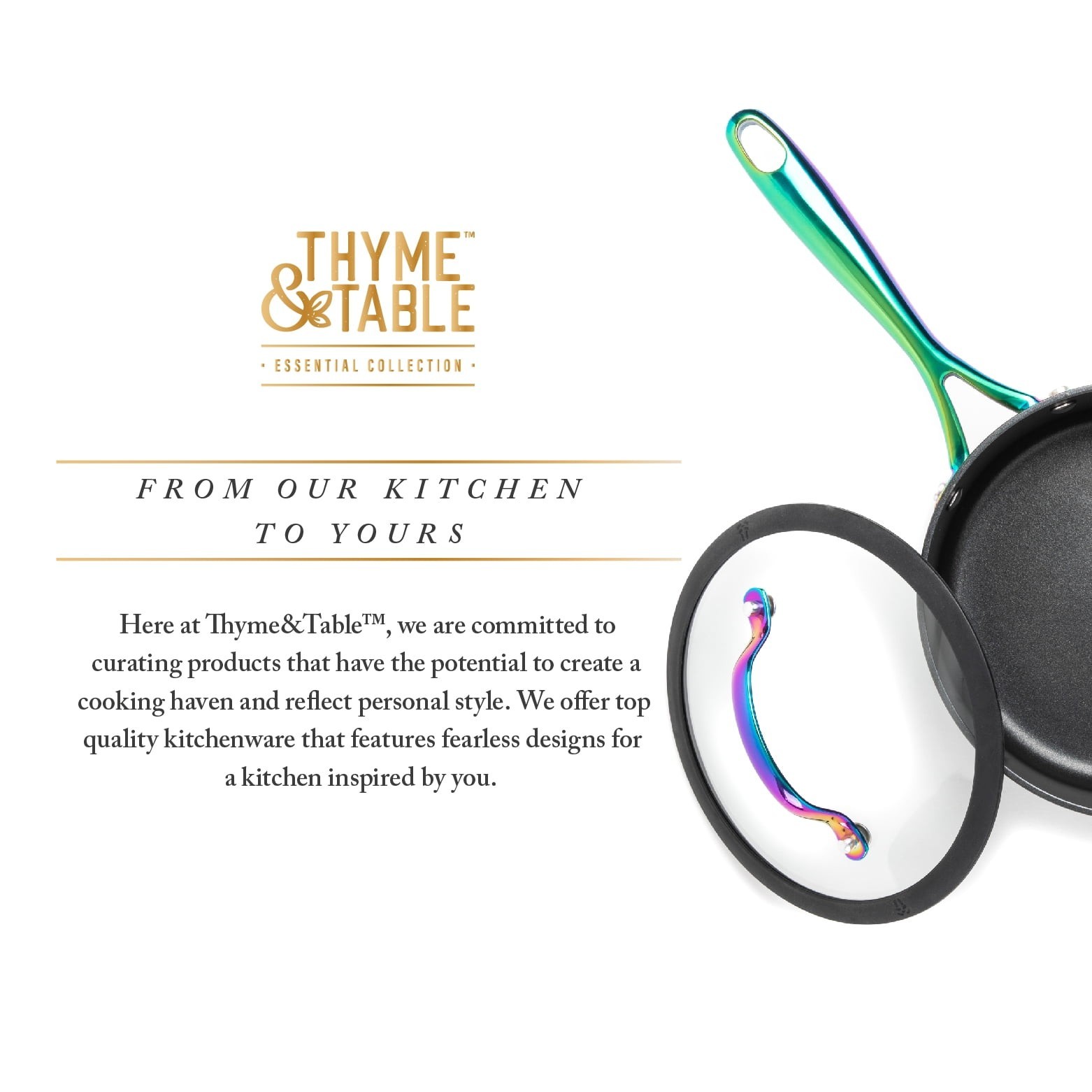 2.5 QT Non-Stick Sauce Pan W/ Glass Lid Rainbow Signature Collection