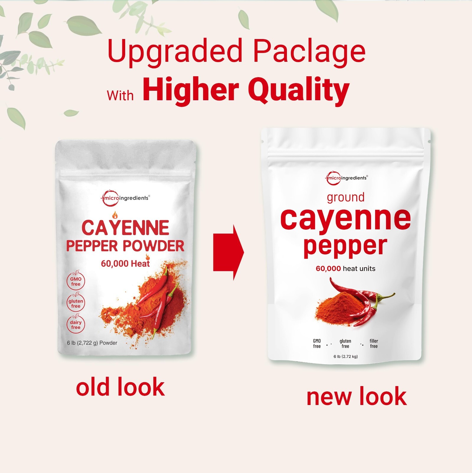 Ground Cayenne Pepper Powder, 6 lbs (60,000 SHU Heat) Additive Free, Non-GMO