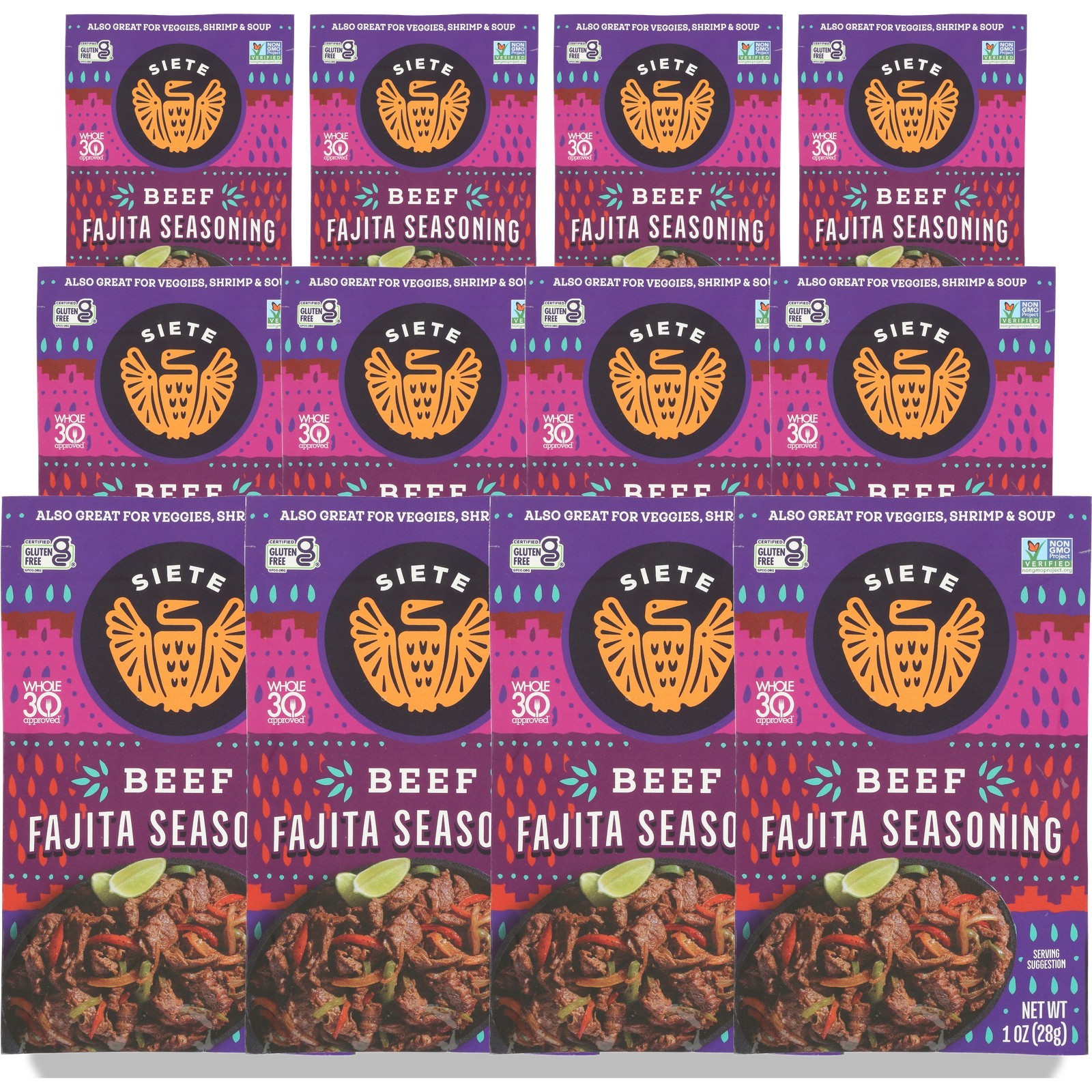 Beef Fajita Seasoning By Siete 1 Oz Spice 12 Pack