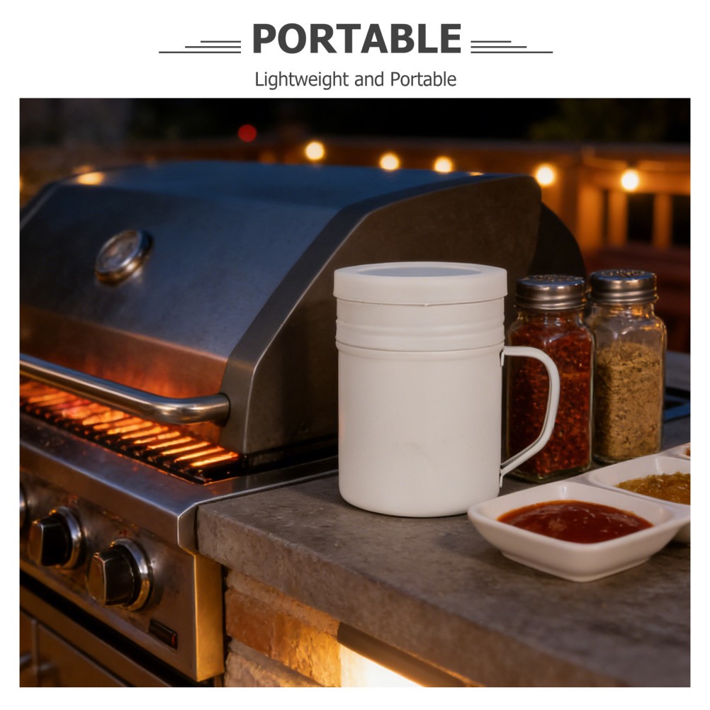 2pcs Stainless Steel BBQ Seasoning Shaker Bottle with Fine Mesh Lid & Handle,