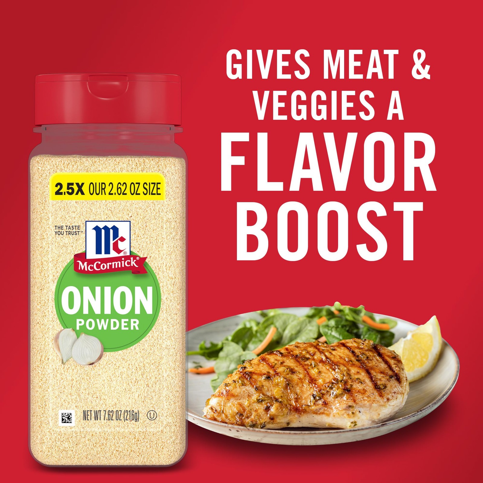 McCormick Onion Powder, Non GMO, Made with Fresh, Whole, Onions, 7.62 Ounce