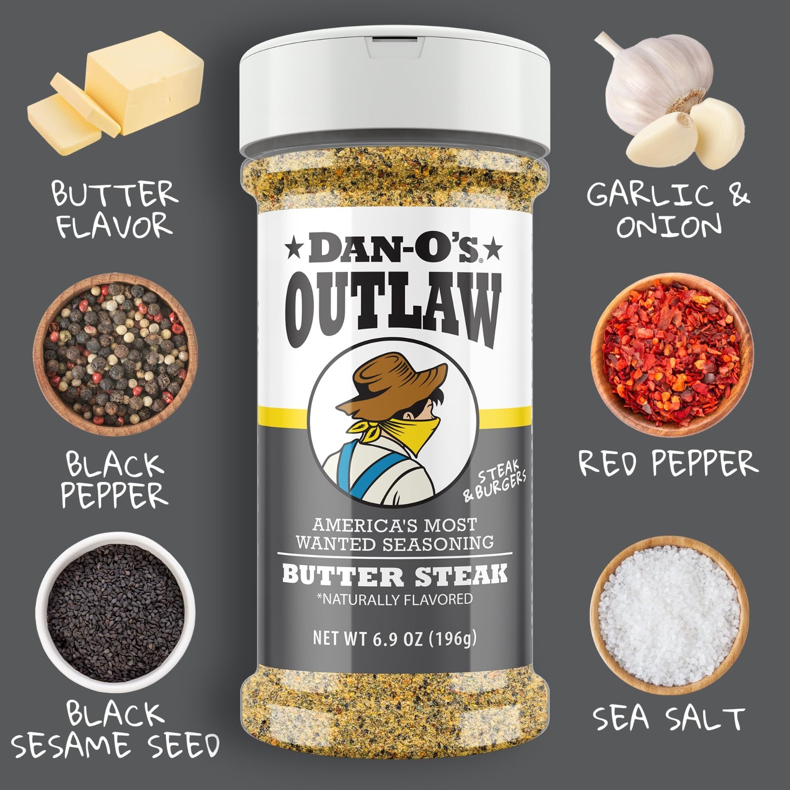 6 Bottle Seasoning Set – Butter Dust, Spicy BBQ, Sweet Caribbean, Blackened Mary