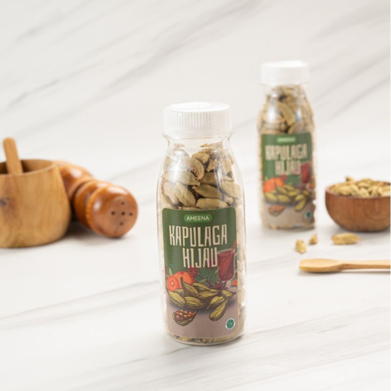 Green Cardamom Pods Mini 50g whole spice for tea and dessert aroma organic