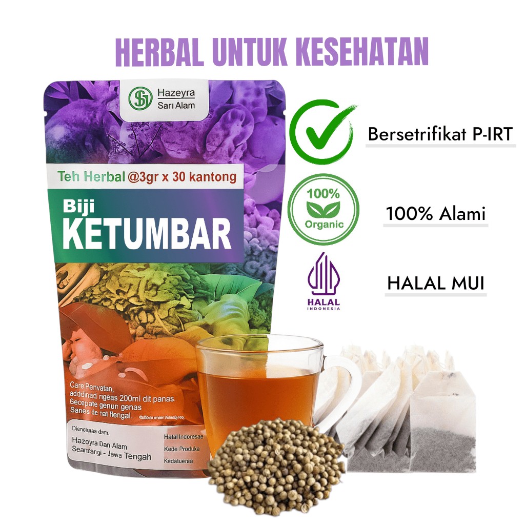 Coriander Seed Herbal Tea Bags 30pcs Indonesian Natural Drink