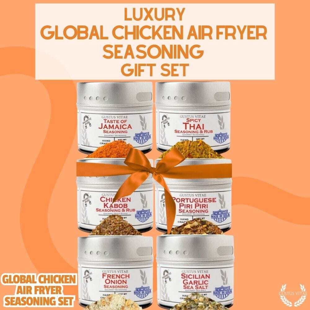 Global Chicken Air Fryer Seasoning Set – Artisanal Spice Blends Six Pack