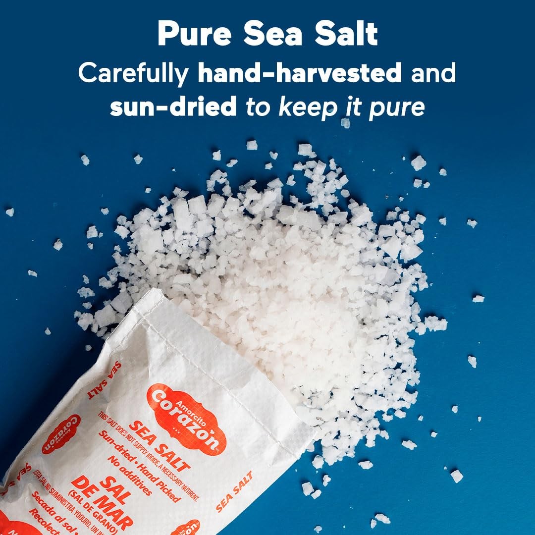 Amorcito Corazón – Coarse Sea Salt – Natural 24.64 Ounce (Pack of 2), White
