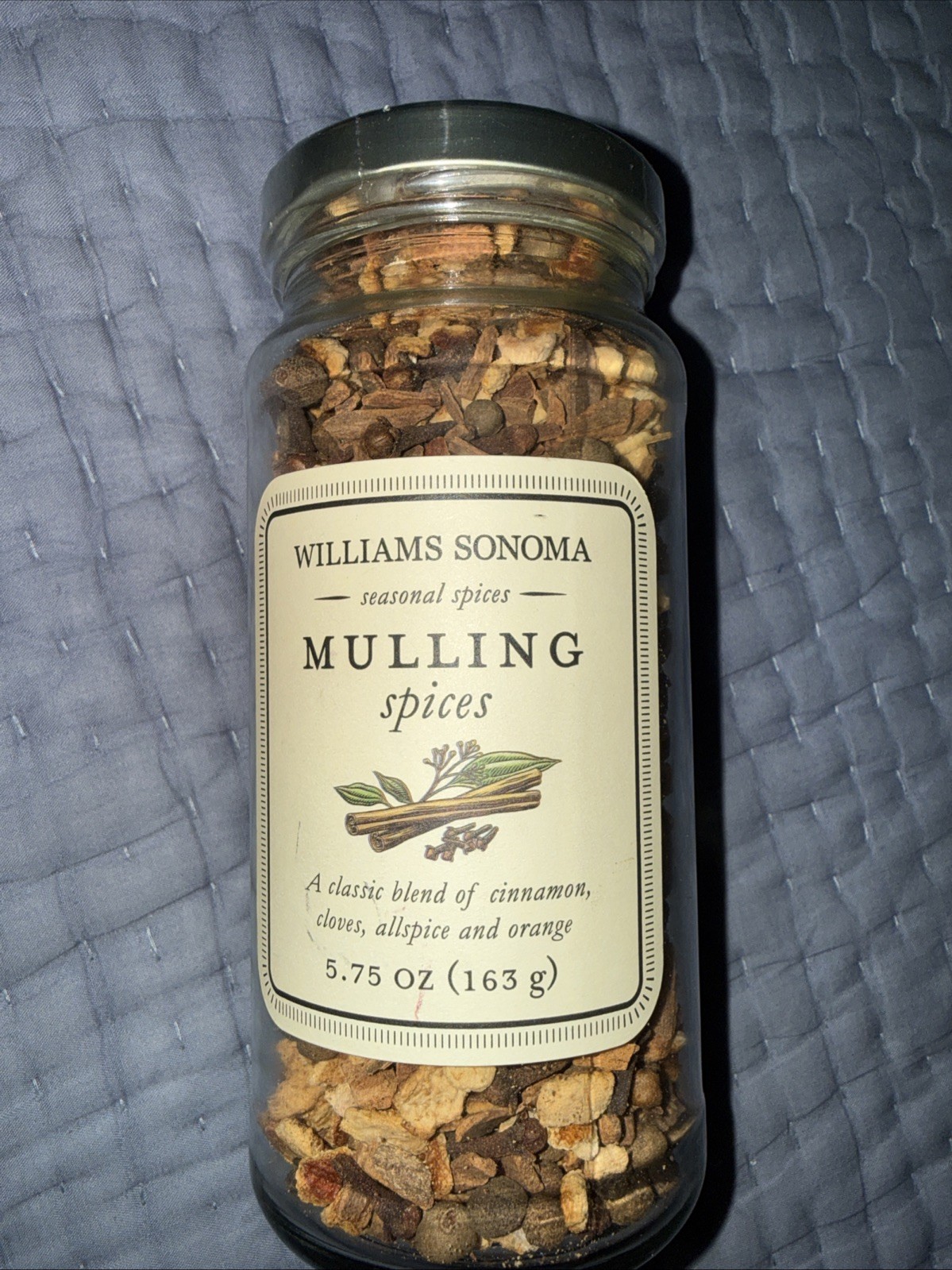 Williams Sonoma Seasonal Mulling Spices 5.75 oz NEW SEALED Cinnamon Cloves Etc