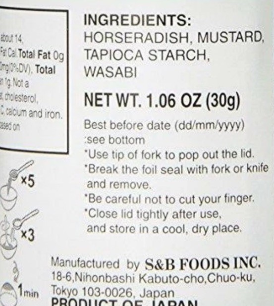 4New/Sealed S&B Wasabi Powder, 1.06 oz.Made in Japan,