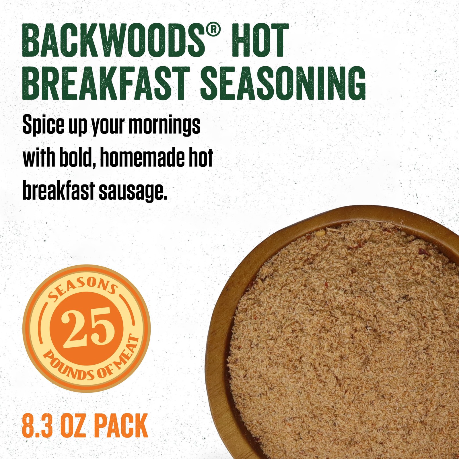 LEM Products Backwoods Hot Breakfast Fresh Sausage 8.3 Ounce (Pack of 1)