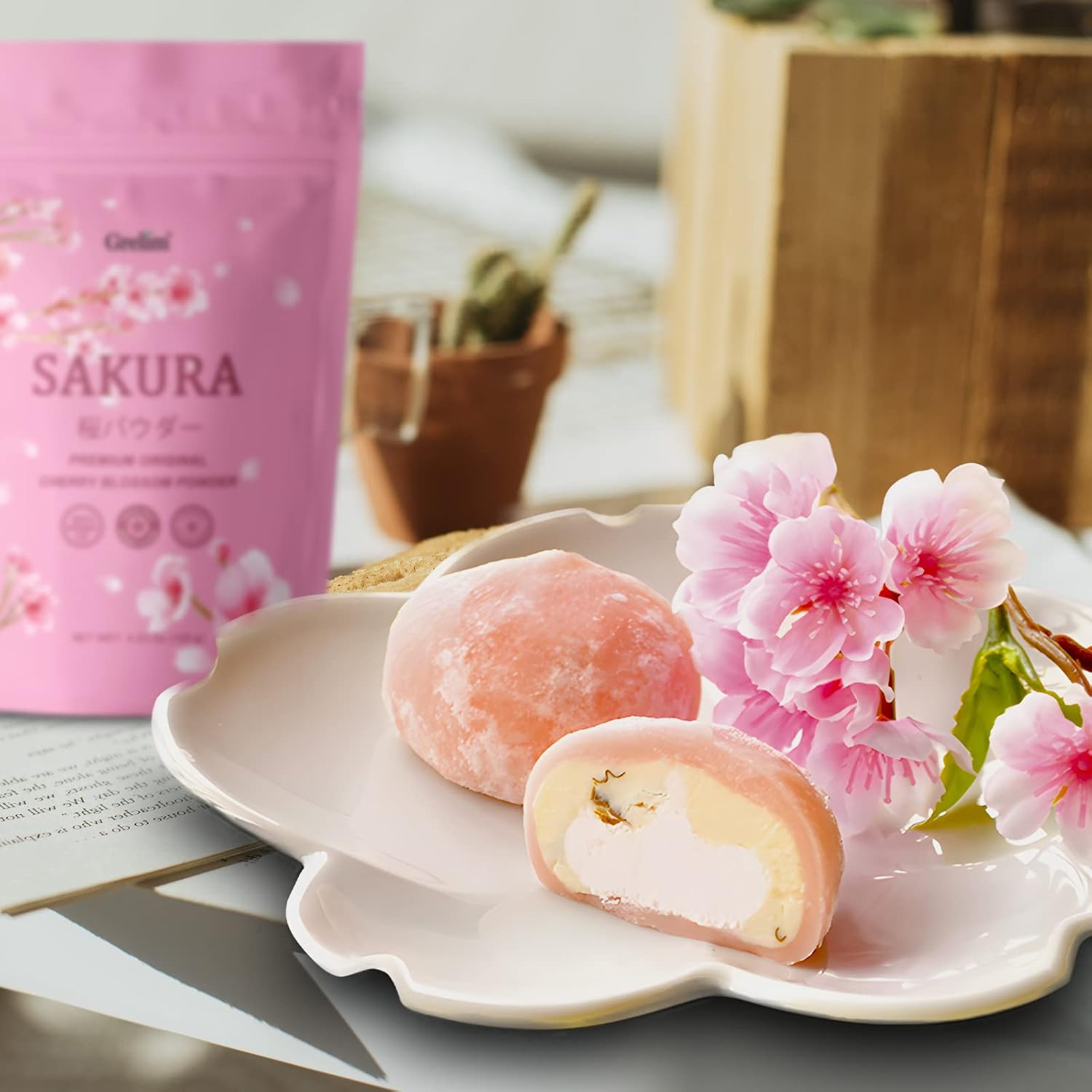 GRELIM Sakura Powder Premium Original Cherry Blossom Powder for Baking,Made in K
