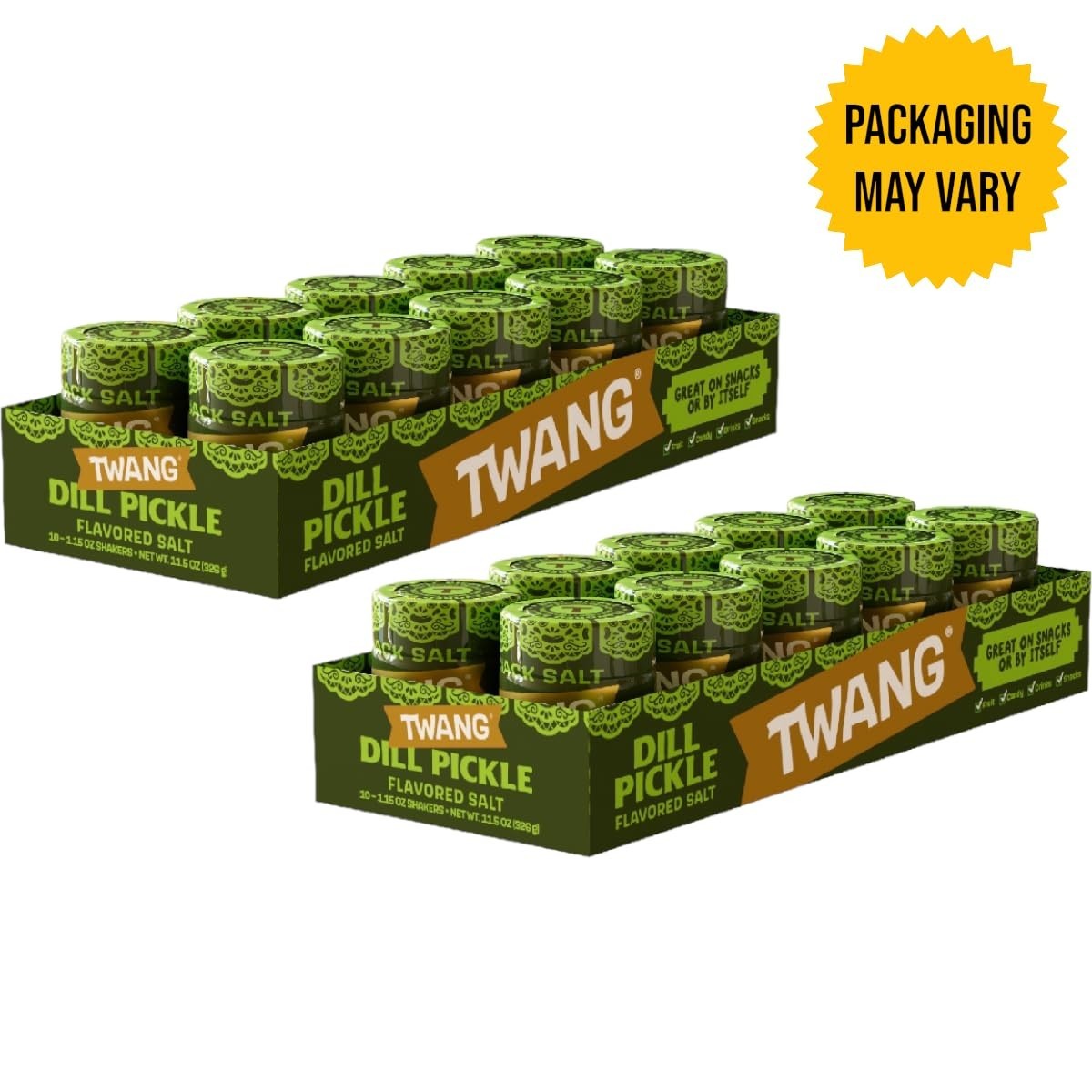 Pickle Seasoning Salt Snack Topping, 1.15-Ounce Shaker Pack of 20