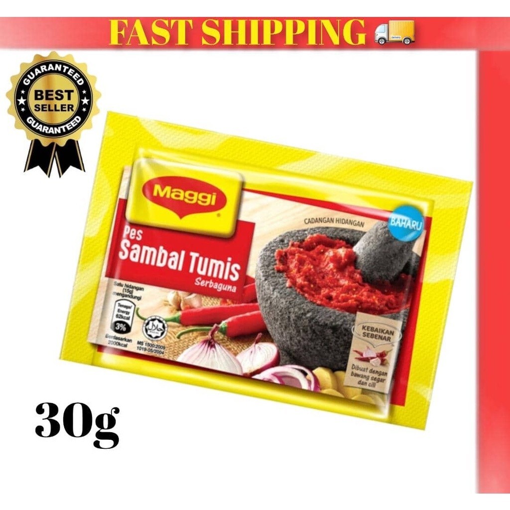 20 Packs MAGGI SAMBAL TUMIS Spicy Universal Use Chili Paste Easy Cook -by DHL