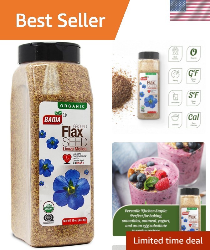 Organic Flax Seeds – Badia Natural Superfood for Daily Use