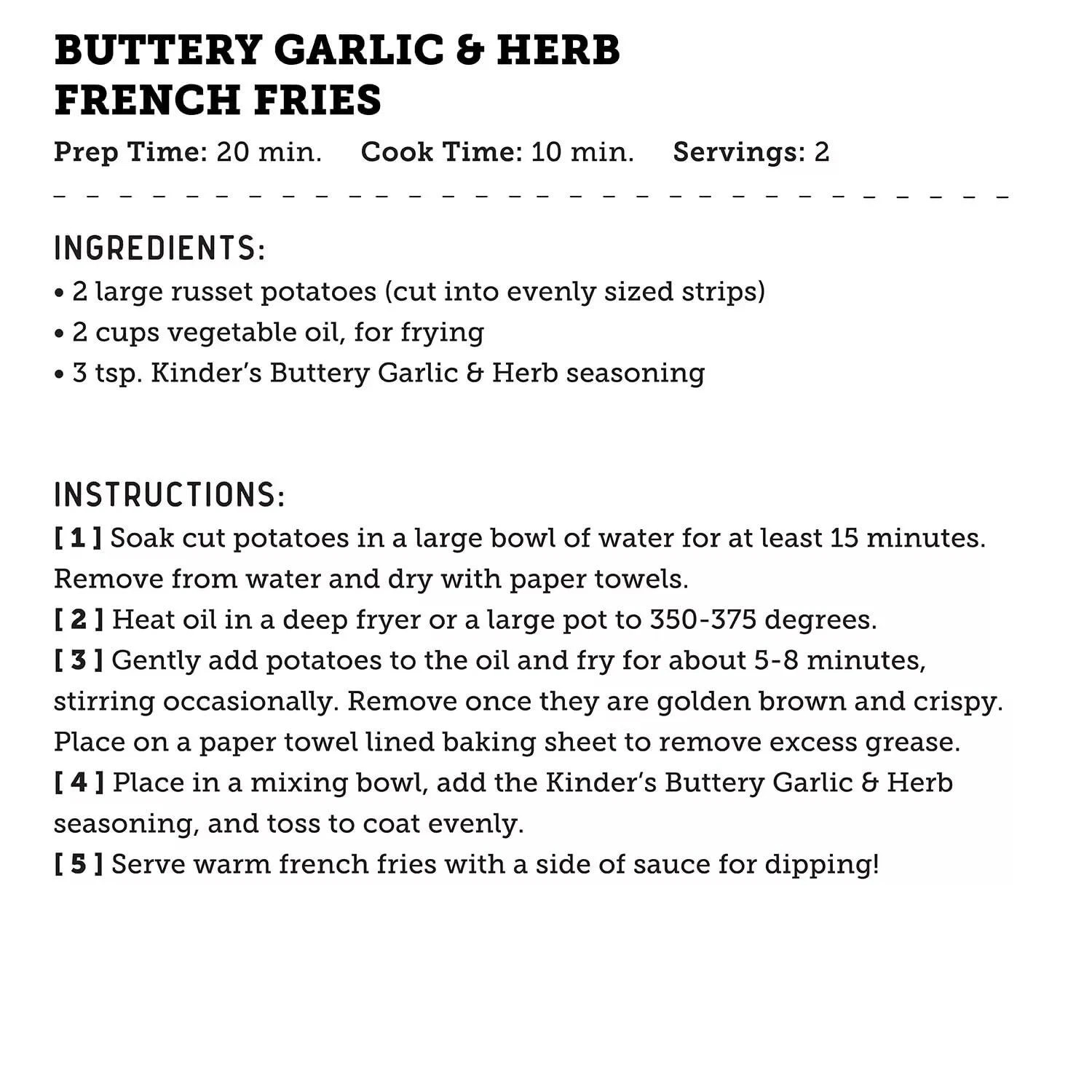 2 PK Kinder’s Buttery Garlic & Herb Seasoning, 8 oz LARGER BOTTLE!! EXP 11/2027+