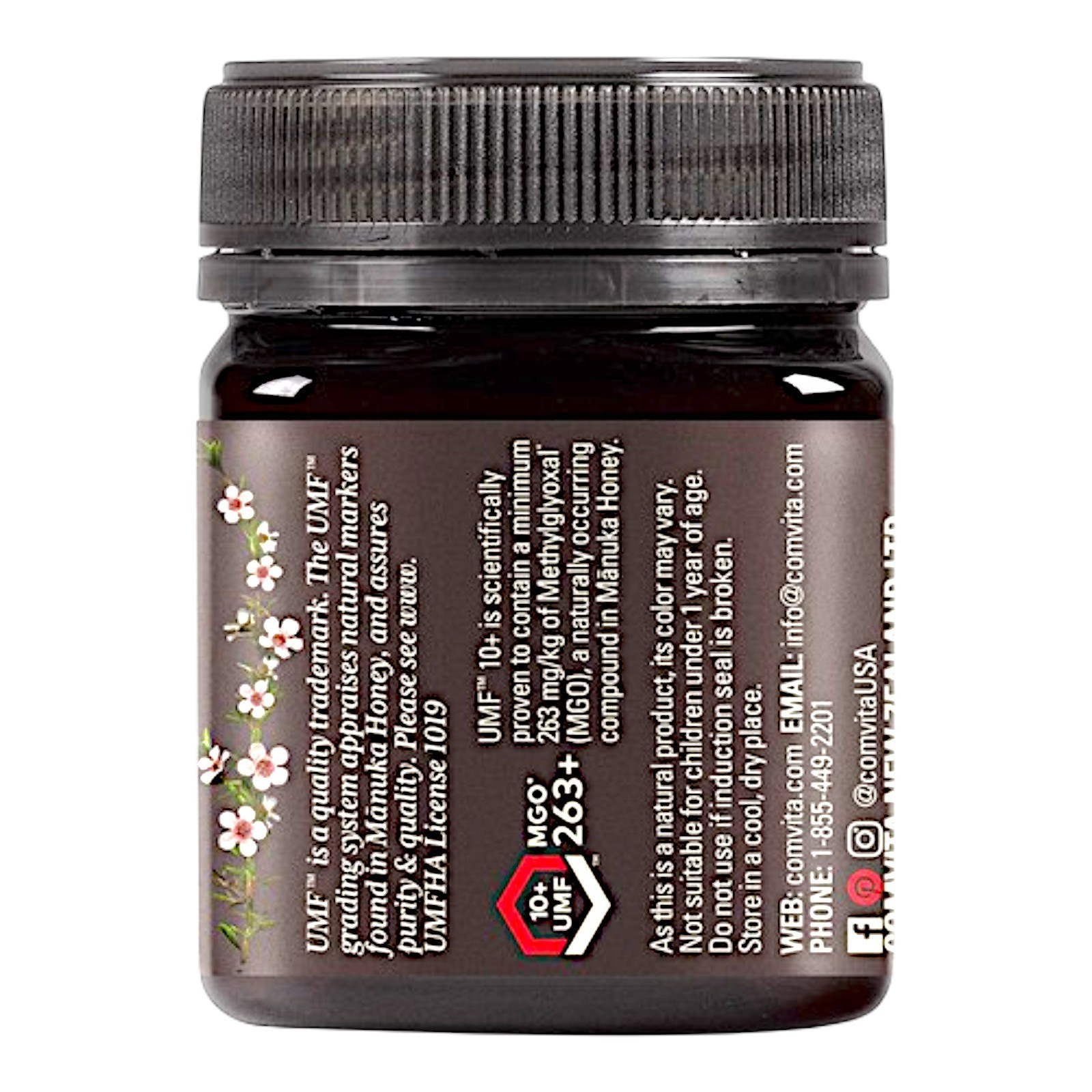 Comvita Raw Wild New Zealand Manuka Honey MGO 263+ UMF 10+ 8.8 oz 250g