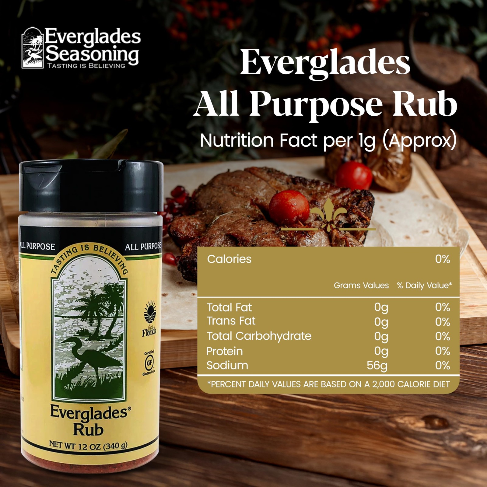 Rub Seasoning – Sweet & Spicy Blend for Pork, Beef, Poultry & Wild Game – Dry…