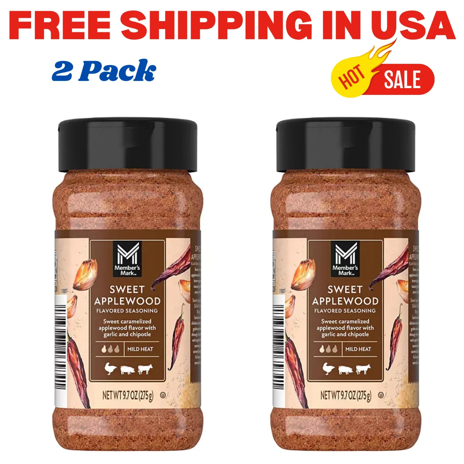 2 Pack Member’s Mark Sweet Caramelized Applewood Seasoning Blend, 9.7 oz