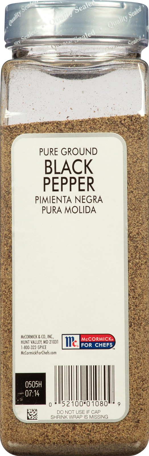 McCormick Culinary Pure Ground Black Pepper, 18 oz – 1.12 Pound (Pack of 1)