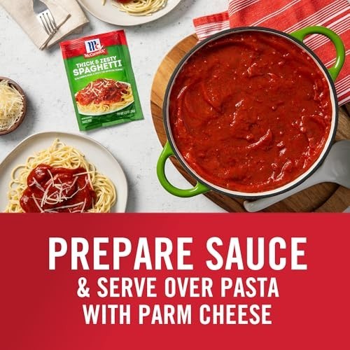 Spaghetti Sauce Seasoning Mix Thick Zesty No Artificial Flavors Quick Easy