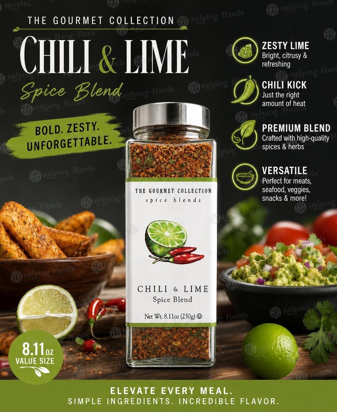 The Gourmet Collection Chili & Lime Seasoning Spice Blend 8.11 oz