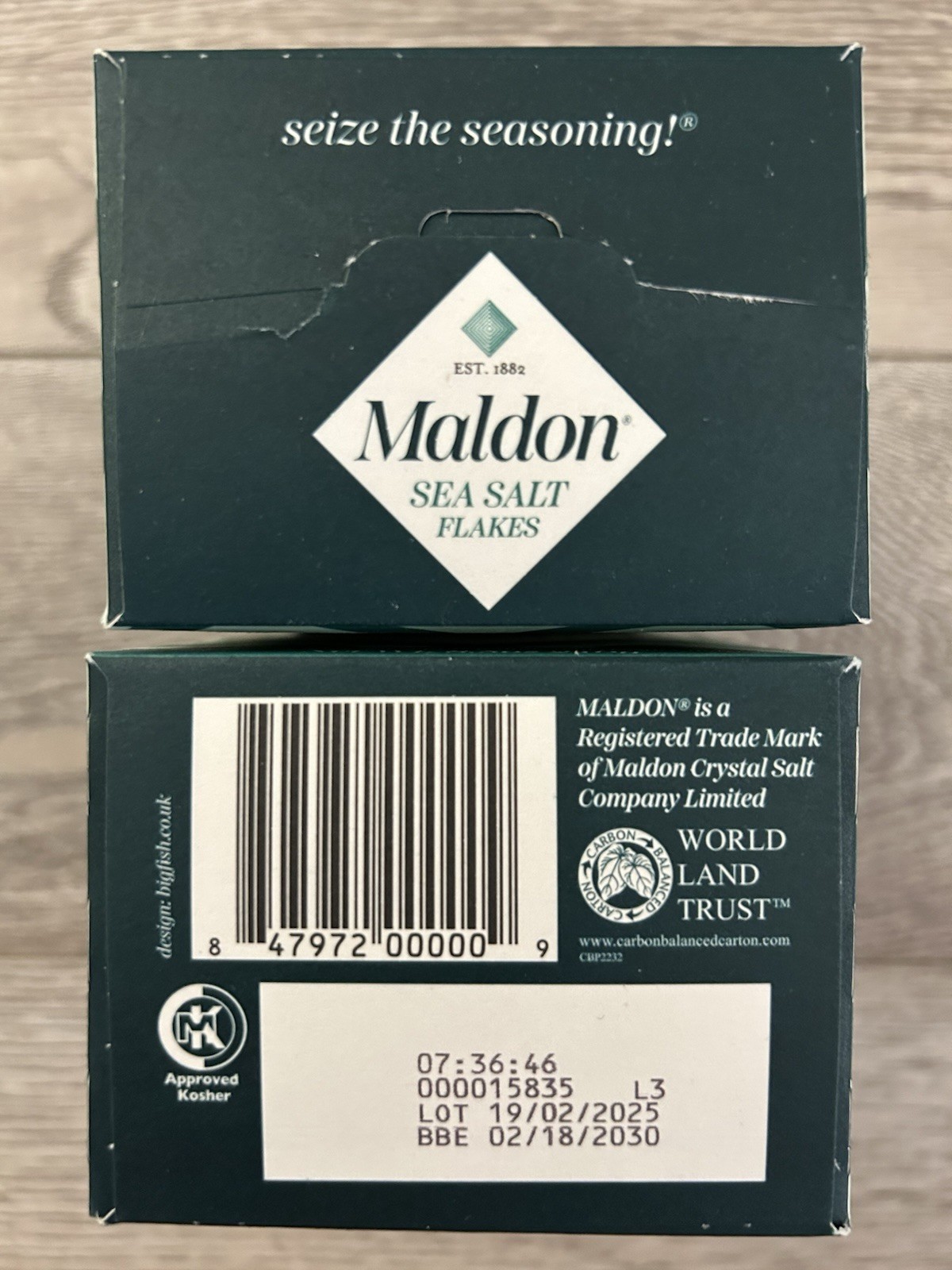 Maldon Salt, Sea Salt Flakes, 8.5 oz (240 g) – Pack Of 2 Boxes! 480 Grams Total