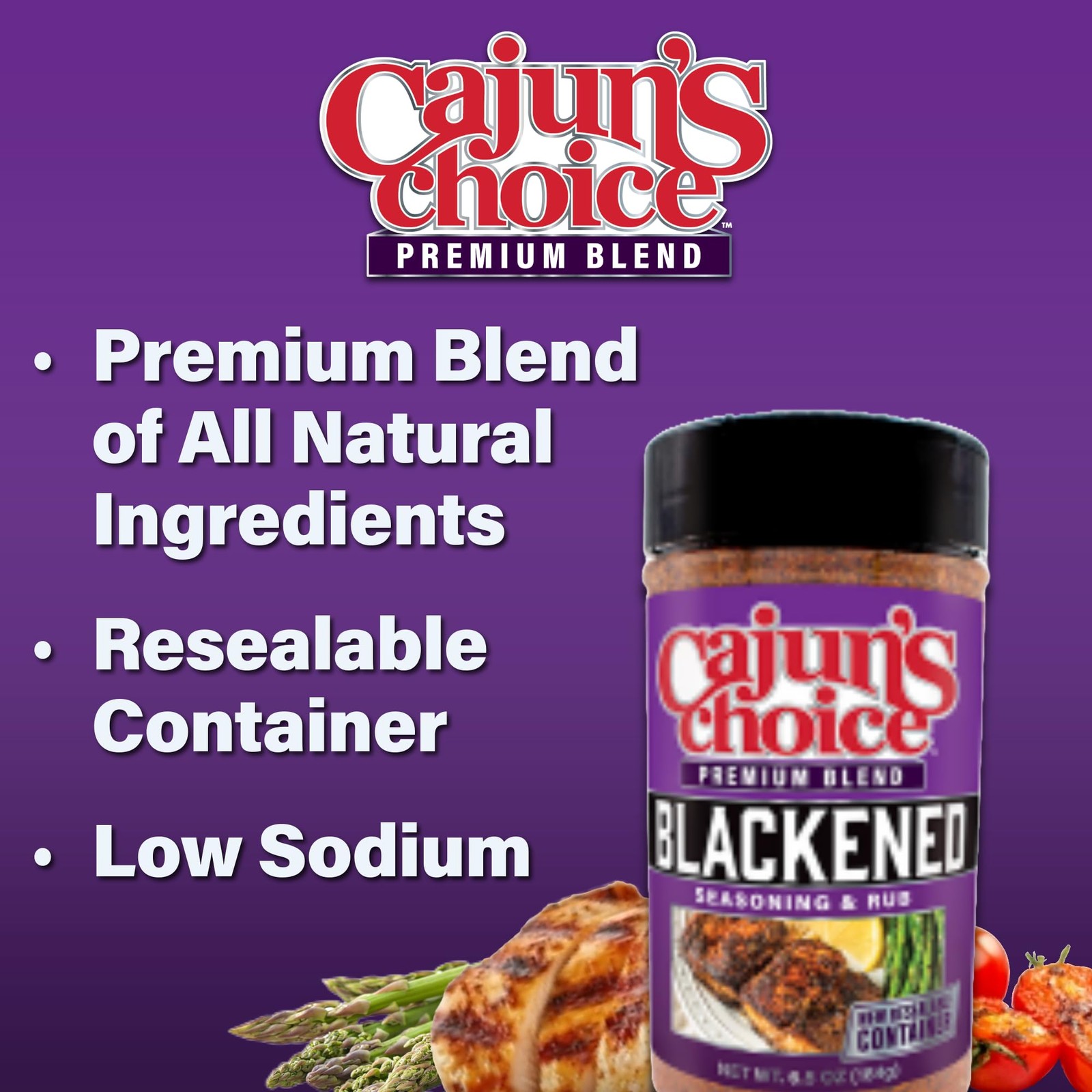 Blackened Seasoning – All Natural, Low Salt, Gluten-Free for Fish & BBQ