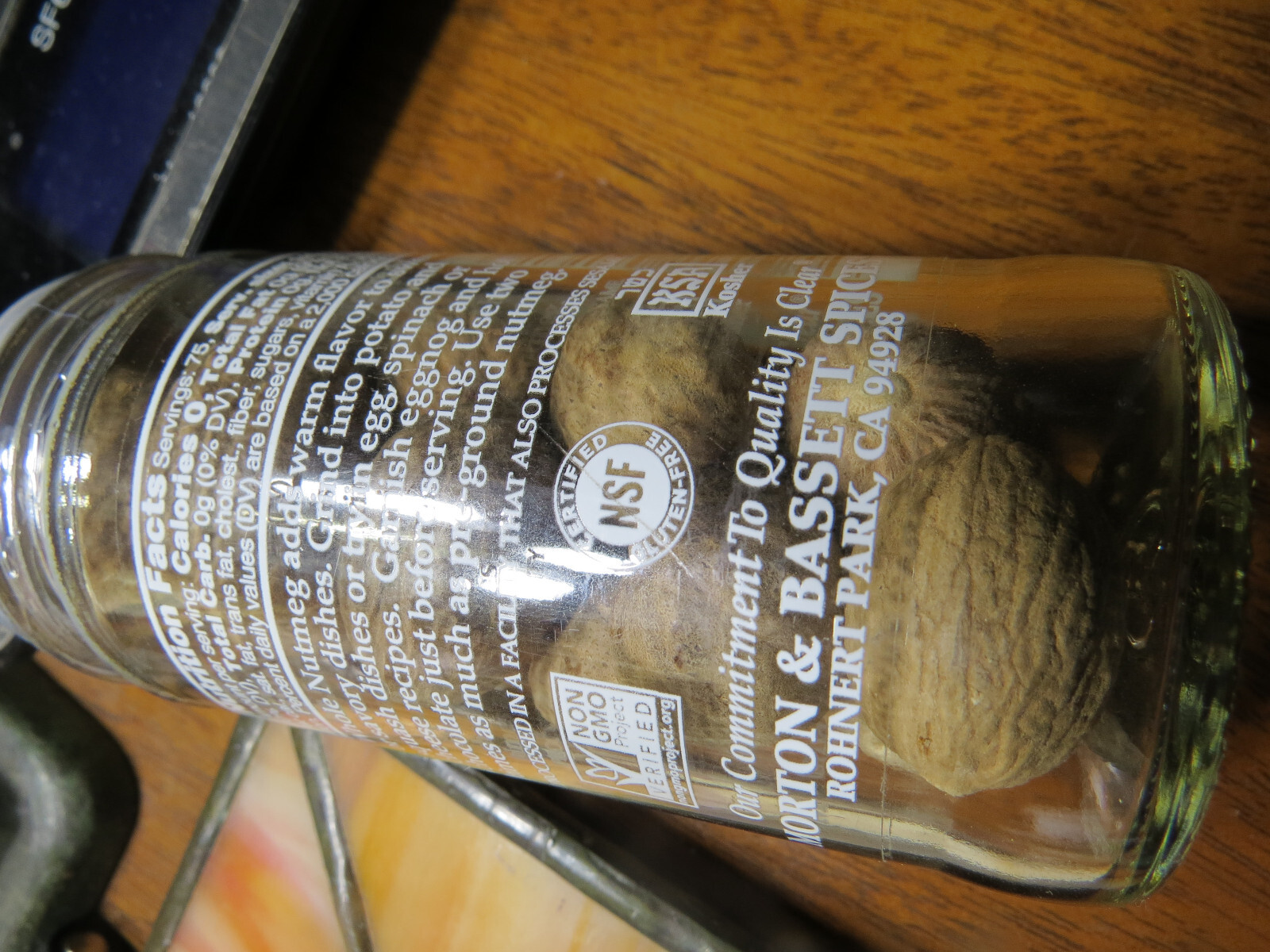 WHOLE NUTMEG MORTON &BASSETT SAN FRANCISCO NEW 1.9 OZ