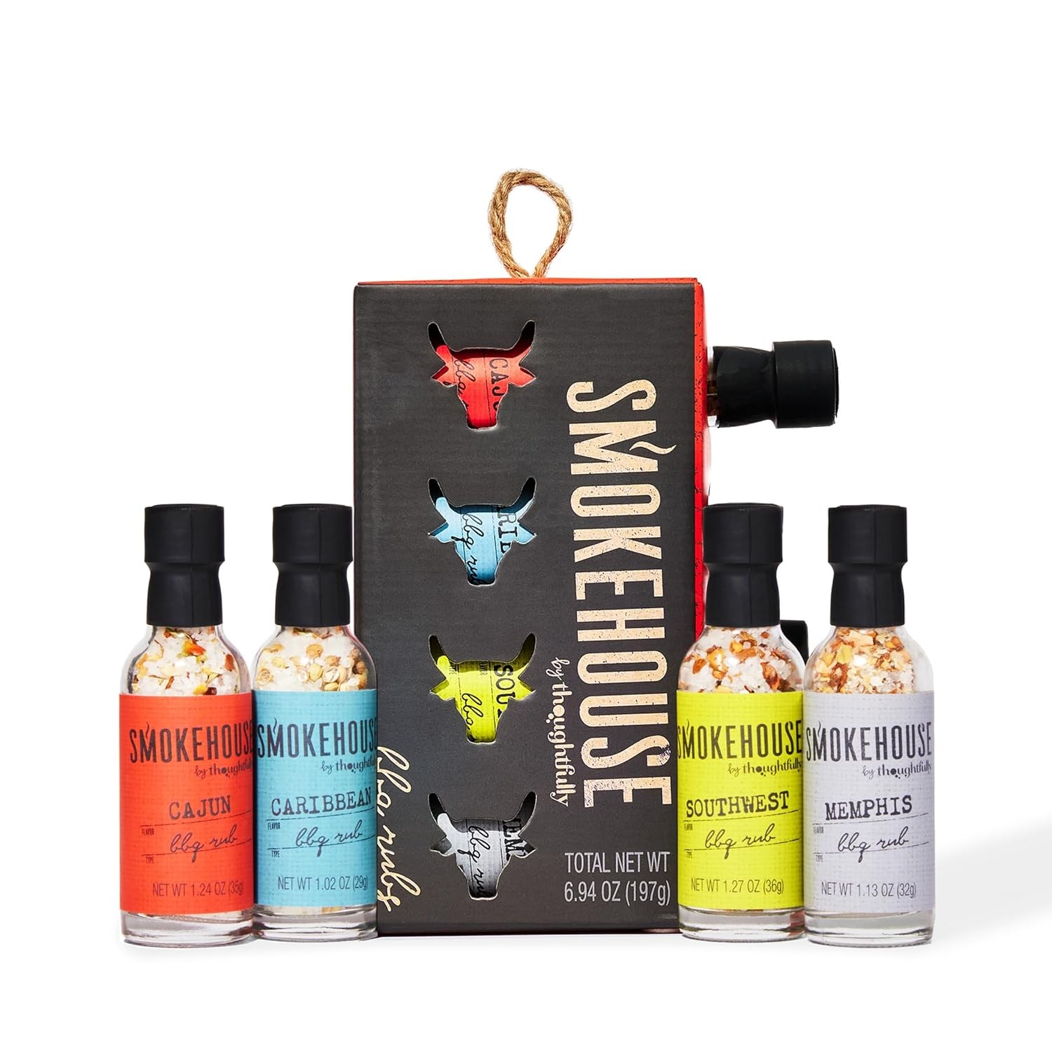 Smokehouse by Gourmet Grilling Spice Set in Mini Glass Bottles Vegan &