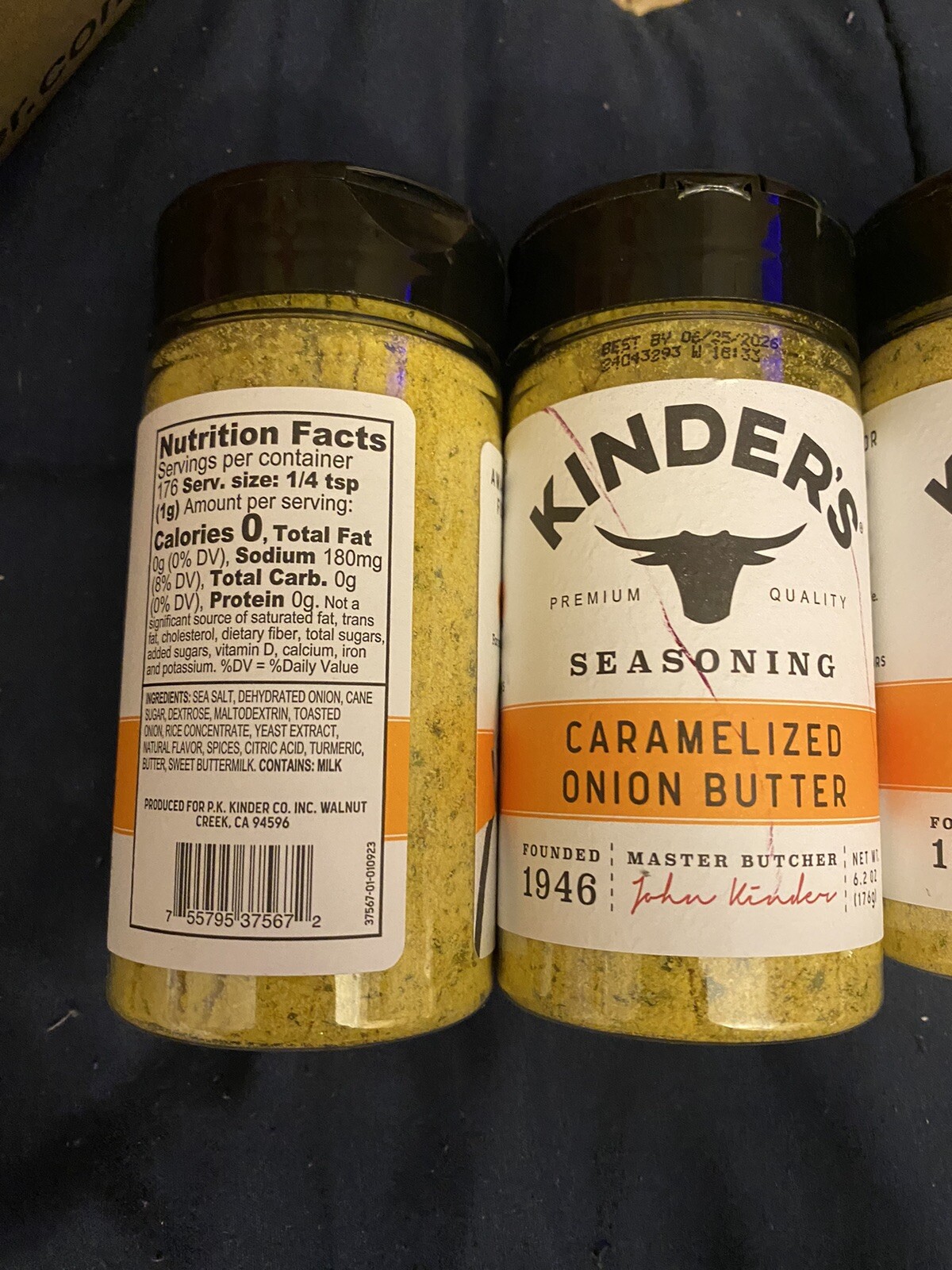 2 Kinder’s Caramelized Onion Butter Seasoning 6.2 oz Ex 6/2026 Dry Spice Rub