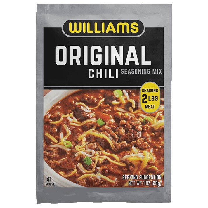 Williams Original Chili Seasoning For 2 lbs. Meat