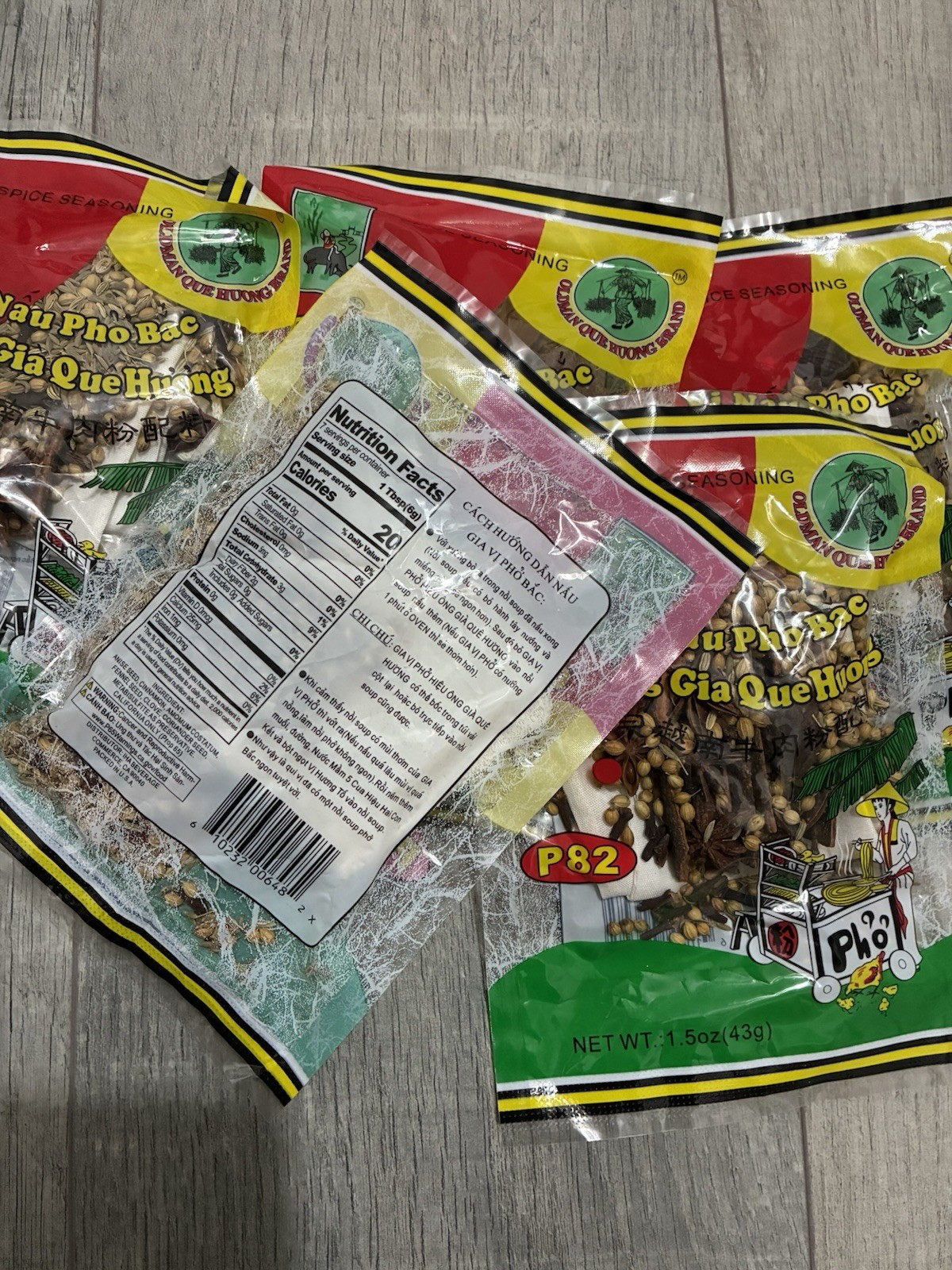 Old Man Gia Vi Nau PHO Bac Complete Vietnamese Spice Seasoning Kit