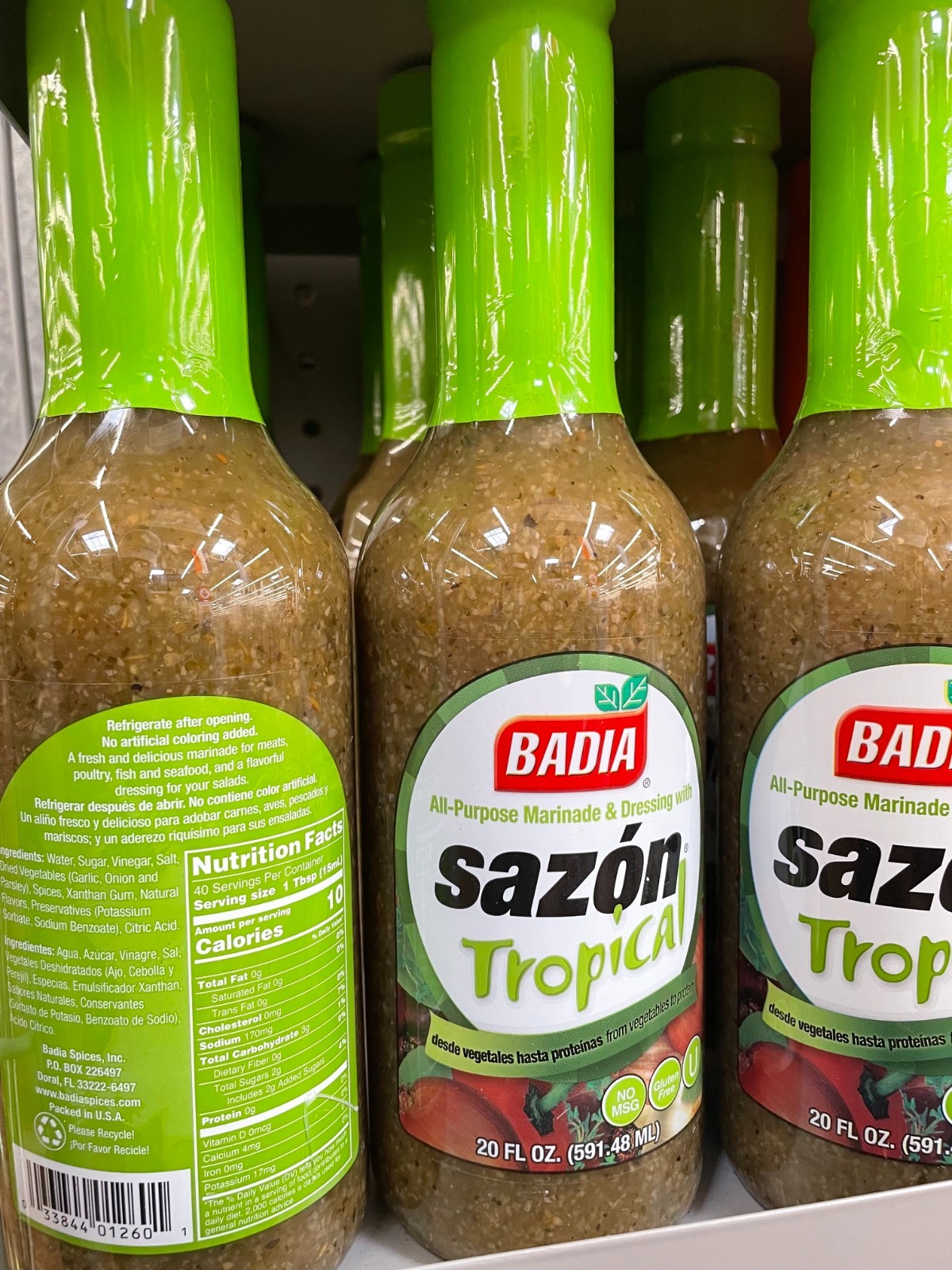3 Pack Iberia Badia Sazon Tropical Marinade & Dressing 20oz Bottle Cooking Sauce