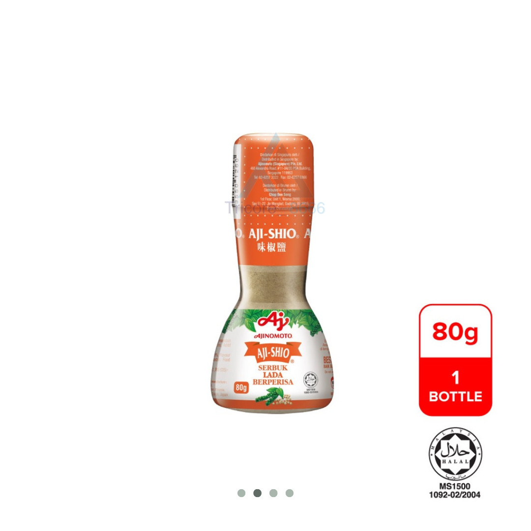 AJI-SHIO Flavoured White Pepper Powder 80g For cooking and topping FREE SHIPPING