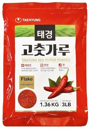 Korean Gochugaru Chili Powder Flakes 3LB – Red Pepper Spice for Kimchi & Asian D